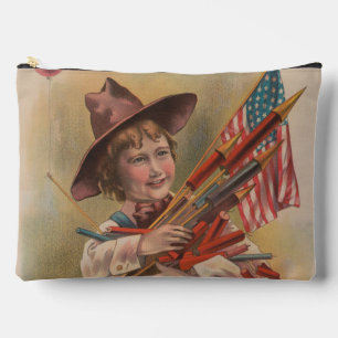 Bolsito Accesorio Grande Niño con Fuegos Artificiales, Bandera Americana, I