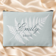 Nombre de la Novia Dusty Blue White Fern Grande