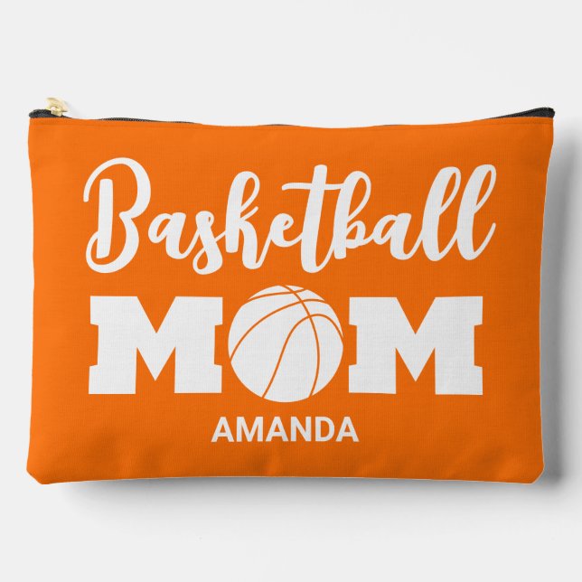 Bolsito Accesorio Grande Nombre personalizado de mamá de baloncesto (Anverso)