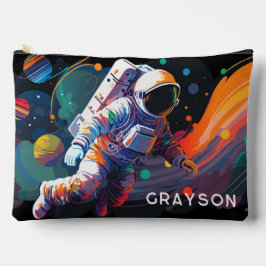 Bolsito Accesorio Grande Nombre personalizado del espacio astronauta modern