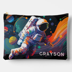 Bolsito Accesorio Grande Nombre personalizado del espacio astronauta modern