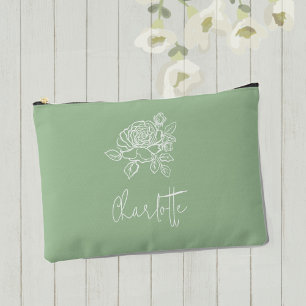 Bolsito Accesorio Grande Nombre personalizado floral de Rosas de fábrica