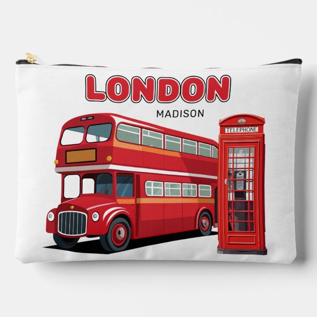 Bolsito Accesorio Grande Nombre personalizado Londres Inglaterra (Anverso)