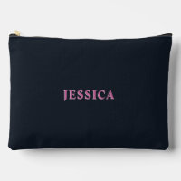 Nombre personalizado rosa de la marina profunda