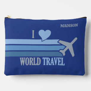 Bolsito Accesorio Grande Nombre personalizado World Travel
