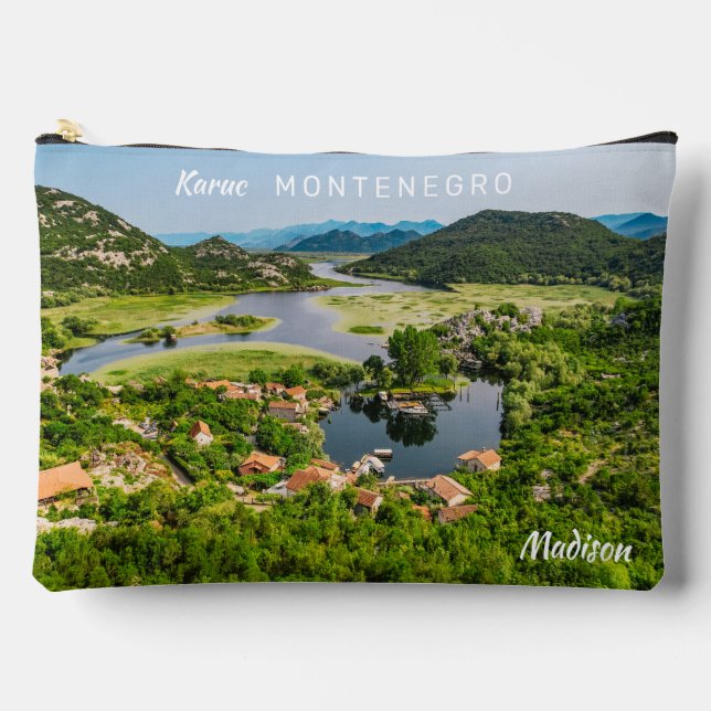 Bolsito Accesorio Grande Nombre personalizado y Montenegro de texto (Anverso)