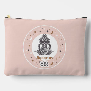 Bolsito Accesorio Grande Nombre personalizado Zodiac Rótulo Aquarius