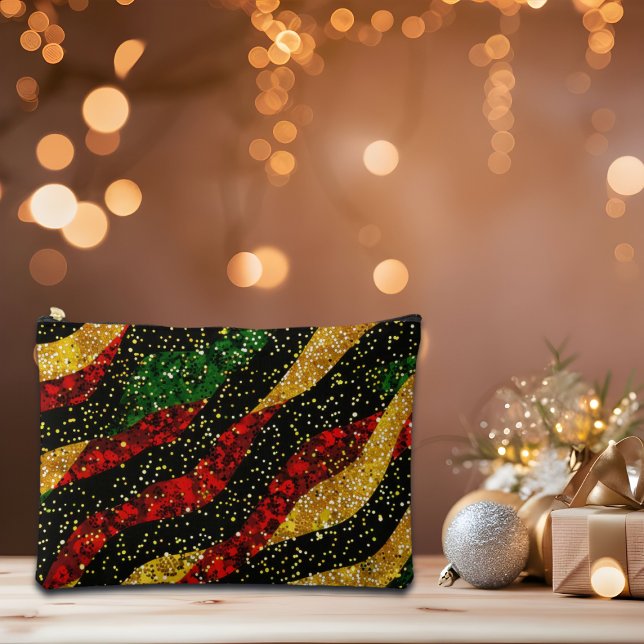 Bolsito Accesorio Grande Olas negras rojas de Purpurina festivo (Subido por el creador)