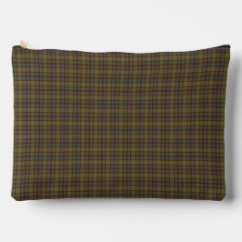 Bolsito Accesorio Grande Olive Blue Plaid Tartan Pattern