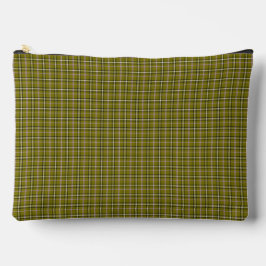 Bolsito Accesorio Grande Olive Green Plaid Retro Color