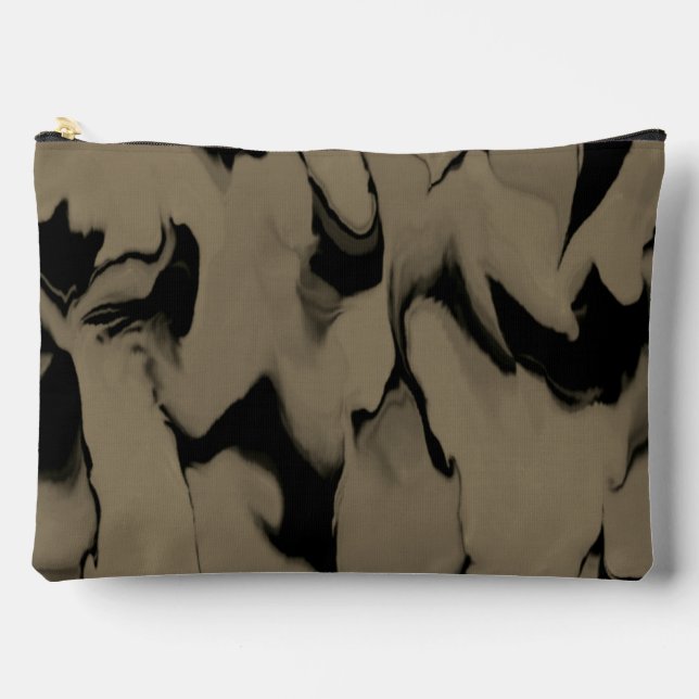 Bolsito Accesorio Grande Ondas de negro y marrón (Anverso)