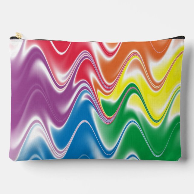 Bolsito Accesorio Grande Ondulado Multicolor Abstracto Grande (Anverso)