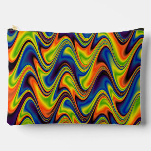 Bolsito Accesorio Grande Ondulado Multicolor Abstracto Grande