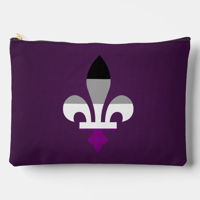 Bolsito Accesorio Grande Orgullo asexual flor de lis (Anverso)