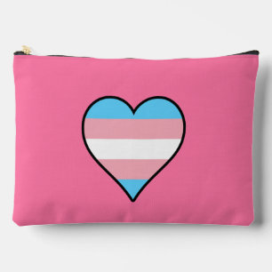 Bolsito Accesorio Grande Orgullo transgénero corazones