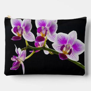Bolsito Accesorio Grande Orquídea blanca y púrpura