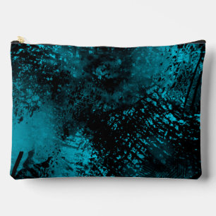 Bolsito Accesorio Grande Paint Splatt Hatching Efecto Azul y Negro