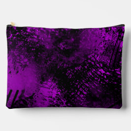 Bolsito Accesorio Grande Paint Splatt Hatching Efecto Purple & Black