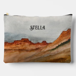 Bolsito Accesorio Grande Paisaje del Desierto Occidental al Acuarela