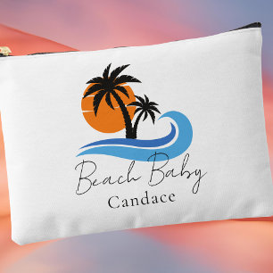 Bolsito Accesorio Grande Palmera Tropical Minimalista Moderna