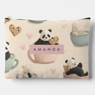 Bolsito Accesorio Grande Panda y patrón de oso personalizados