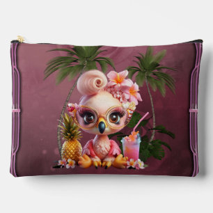 Bolsito Accesorio Grande Paraíso rosa, un flamingo dulce