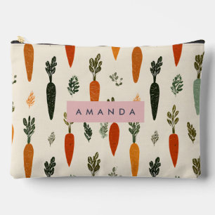 Bolsito Accesorio Grande Parche de Zanahorias Caprichosas Personalizadas Rú