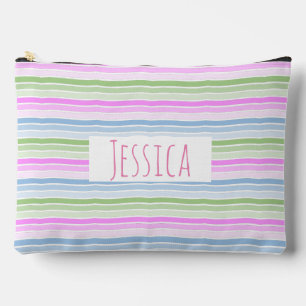 Bolsito Accesorio Grande Pastel Wavy Striped Modern Personalizado