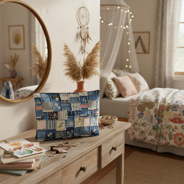 Bolsito Accesorio Grande Patchwork Denim