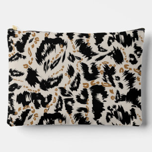 Bolsito Accesorio Grande Patrón abstracto de leopardo africano bohemio