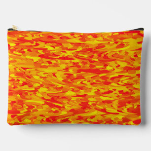 Bolsito Accesorio Grande Patrón abstracto naranja rojo amarillo grande
