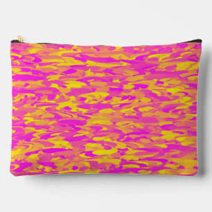 Bolsito Accesorio Grande Patrón abstracto rosa amarillo naranja grande