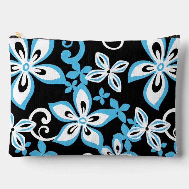 BOLSITO ACCESORIO GRANDE PATRÓN ALOHA HAWAII EN NEGRO/AZUL (Anverso)
