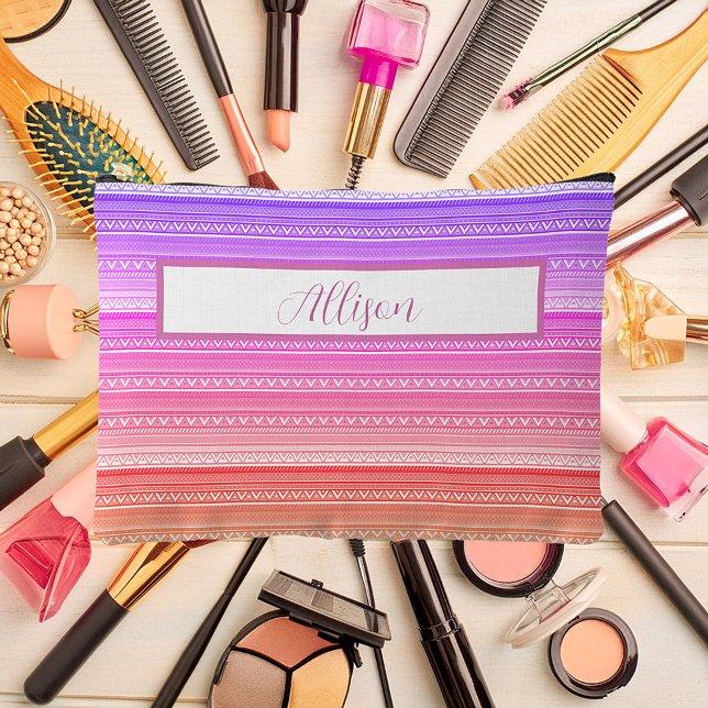 Bolsito Accesorio Grande Patrón azteca de arcoiris pastel personalizado (Subido por el creador)