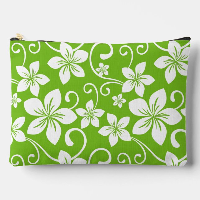 BOLSITO ACCESORIO GRANDE PATRÓN AZUL DE HAWAII EN LIME (Anverso)