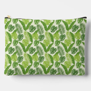 Bolsito Accesorio Grande Patrón continuo de hojas tropicales y Monstera