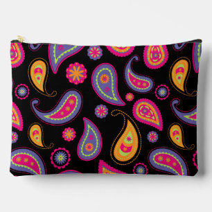Bolsito Accesorio Grande Patrón continuo de Paisley colorido