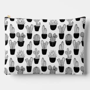 Bolsito Accesorio Grande Patrón de arte de la línea Cacti
