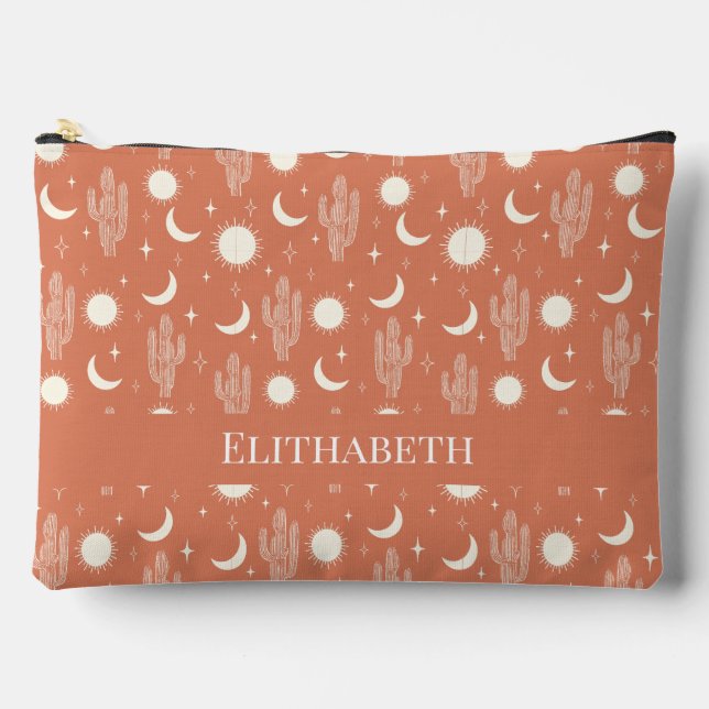 Bolsito Accesorio Grande Patrón de Cactus salvaje (Anverso)