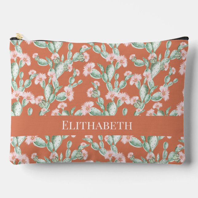 Bolsito Accesorio Grande Patrón de Cactus salvaje (Anverso)
