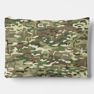 Bolsito Accesorio Grande Patrón de Camuflaje Forestal Verde Bosque