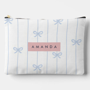 Bolsito Accesorio Grande Patrón de cinta azul Pastel personalizado