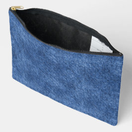 Bolsito Accesorio Grande Patrón de Denim Azul divertido