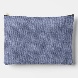 Bolsito Accesorio Grande Patrón de Denim Azul Grises