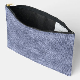 Bolsito Accesorio Grande Patrón de Denim Azul Grises