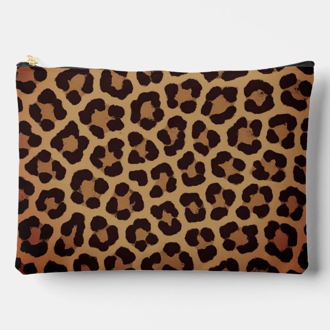Bolsito Accesorio Grande Patrón de estampado de leopardo (Anverso)