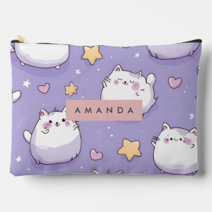 Bolsito Accesorio Grande Patrón de estrella de gatos y pastas Chubby person