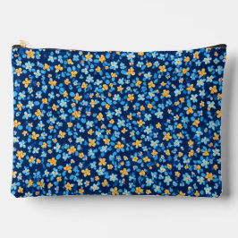 Bolsito Accesorio Grande Patrón de flores pequeñas azules