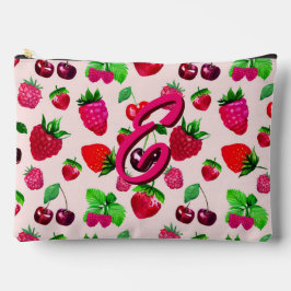 Bolsito Accesorio Grande Patrón de Fruta de Fresa Adorable con Nombre Perso