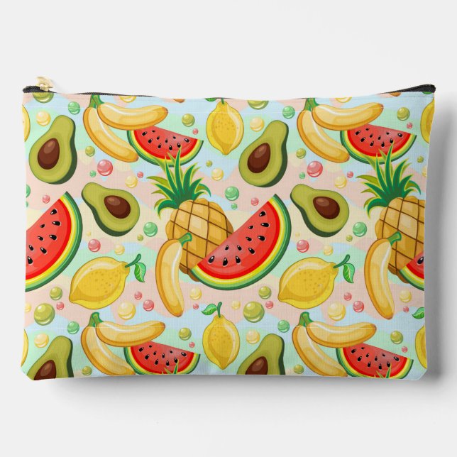 Bolsito Accesorio Grande Patrón de frutas de verano fresco (Anverso)